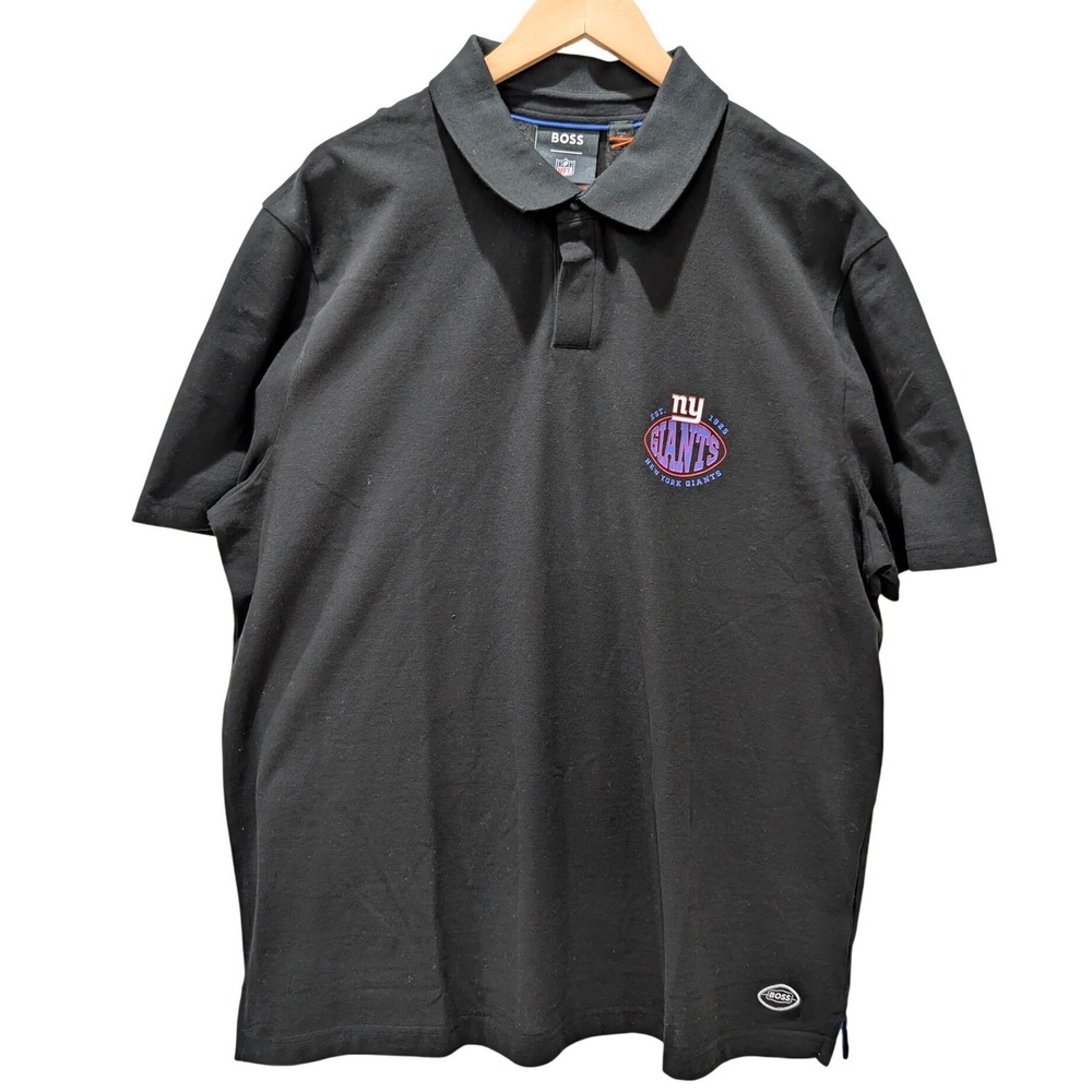 BOSS x NFL New York Giants Black Polo Shirt Men's 3XL NFL Team Apparel NWT